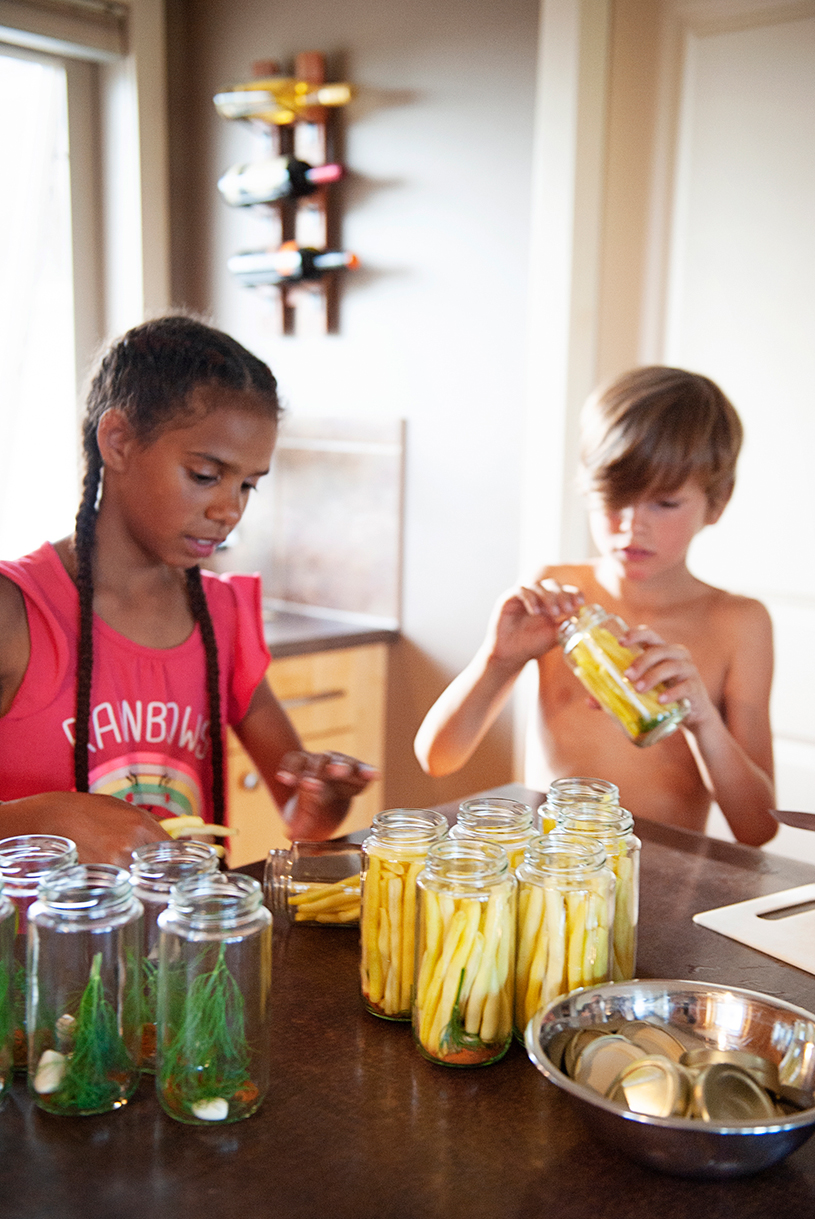 Homemade Dilly Beans Here In The Midst